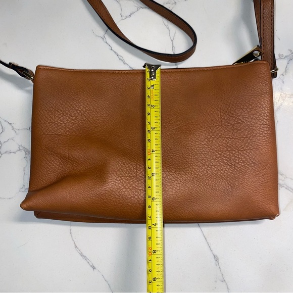Christian Siriano Crossbody Bag Purse Brown Tan - Picture 8 of 12